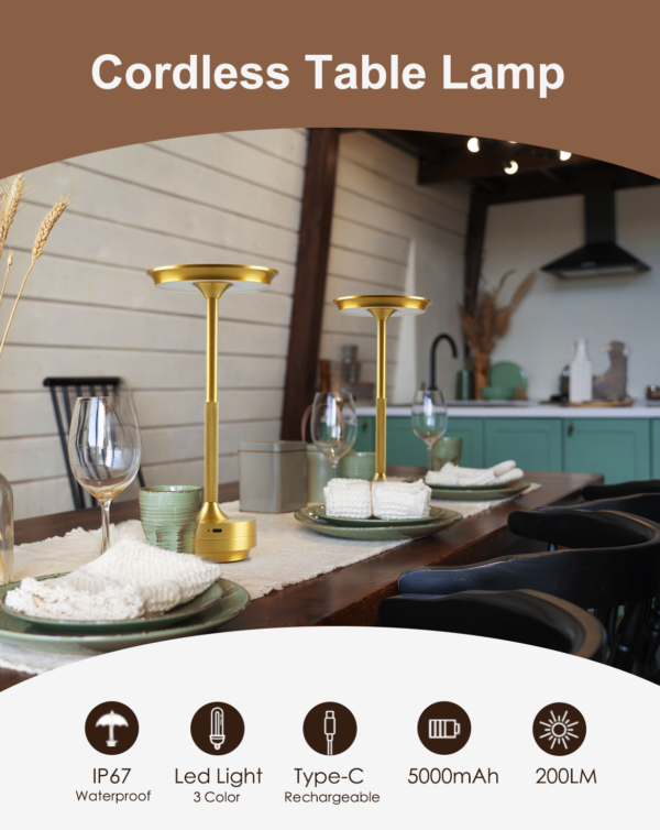 Zeyork Cordless Table Lamp - Image 2